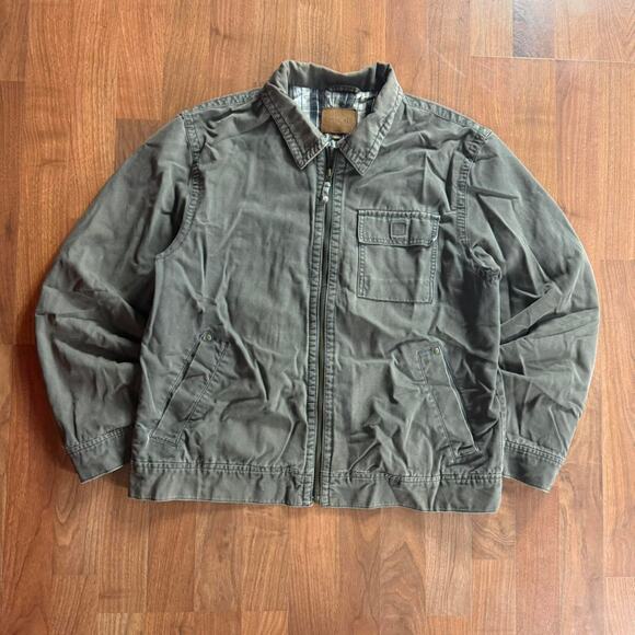 Y2K Olive Cherokee Zip Up Jacket - Picture 2 of 7